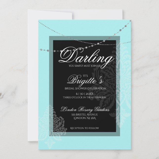 Invitation Brunch de douche nuptiale avec la mariée (Devant)