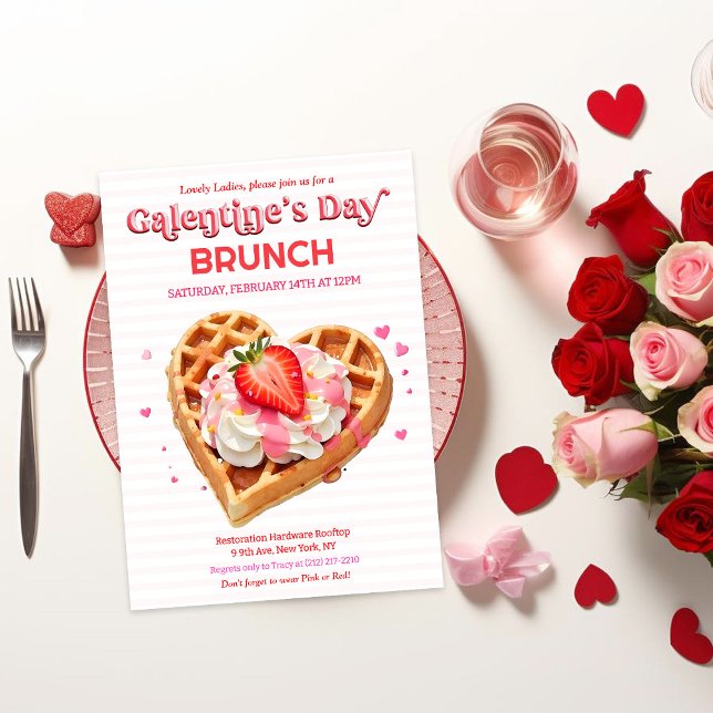Invitation Brunch de la Saint-Galentin Petit déjeuner Invitat (Créateur téléchargé)