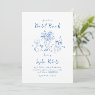 Invitation Brunch de Mariage à l'Écriture Manuscrite Fantaisi