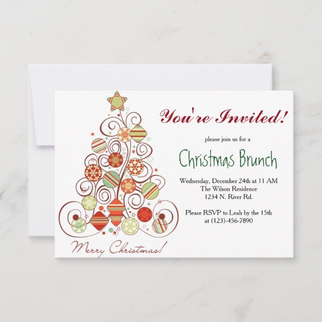 Invitation Brunch de Noël (Devant)