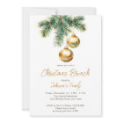 Brunch de Noël en or baubles pines