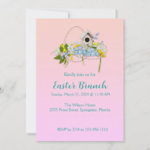 Invitation Brunch de Pâques de printemps