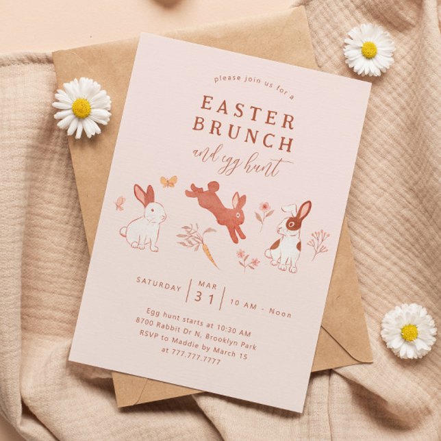 Invitation Brunch de Pâques et chasse aux oeufs (Créateur téléchargé)