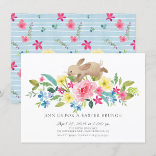 Invitation Brunch de Pâques Fruits de lapin joyeux