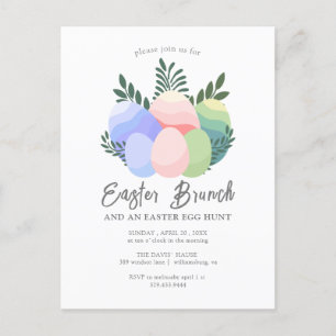 Invitation Brunch de Pâques Oeuf de Pâques
