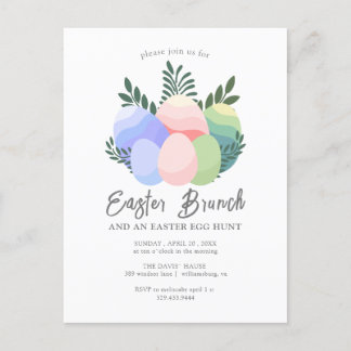 Invitation Brunch de Pâques Oeuf de Pâques