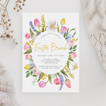 Brunch de Pâques Printemps Floral