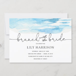 Invitation Brunch de plage avec l'invitation de la douche de 