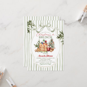 Invitation Brunch de vacances d'hiver Pancakes Aquarelle 