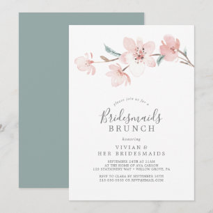 Invitation Brunch des femmes d'affaires en fleurs de cerisier