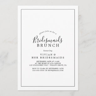 Invitation Brunch des servantes minimalistes