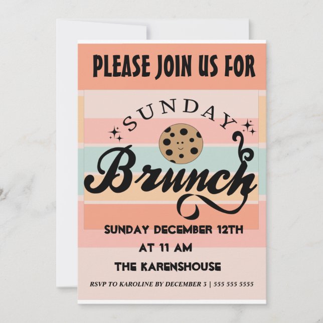 Invitation Brunch du dimanche   (Devant)