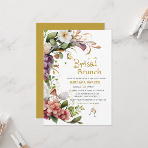 Invitation Brunch en fleurs : Une Fête des mariées fêtée Invi