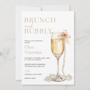 Invitation Brunch Et Champagne Élégant Enterrement De Vie De 