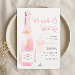 Invitation Brunch et Champagne Pétillant Enterrement de Vie d