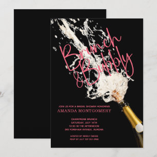 Invitation Brunch et Fête des mariées Bubbly