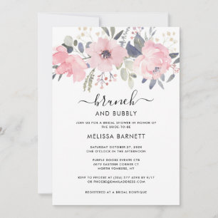 Invitation Brunch et Fête des mariées Bubbly