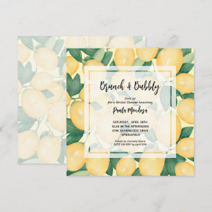Invitation Brunch et Fête des mariées de citrons à bulles