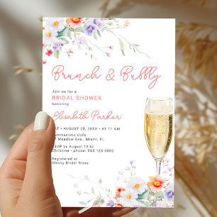 Invitation Brunch et pétillant botanique enterrement de vie d