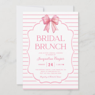 Invitation Brunch Fête des mariées de boue rose