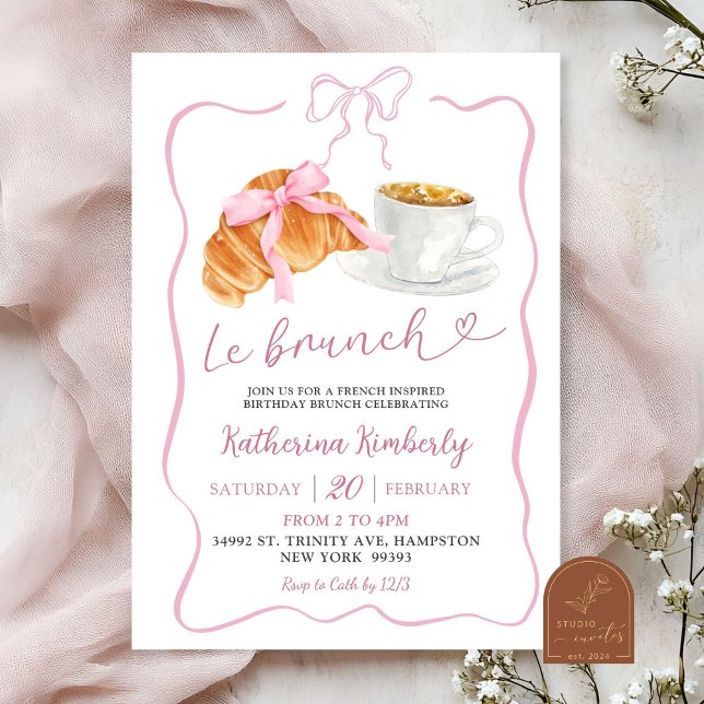 Invitation Brunch French Birthday à Paris (Créateur téléchargé)