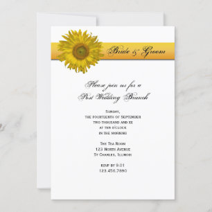 Invitation Brunch Mariage de la bille de tournesol
