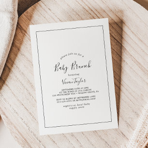 Invitation Brunch minimaliste pour bébé