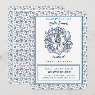Invitation Brunch nuptial de Noël blanc