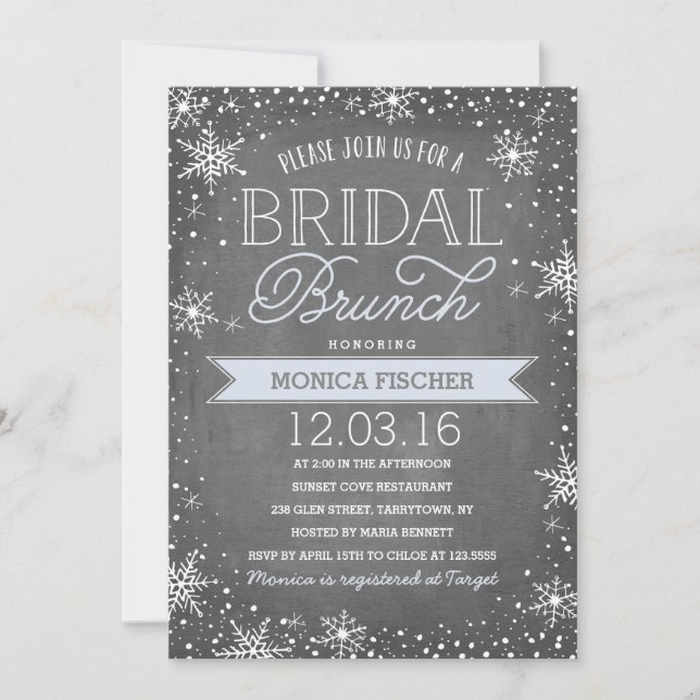 Invitation Brunch nuptial d'hiver (Devant)
