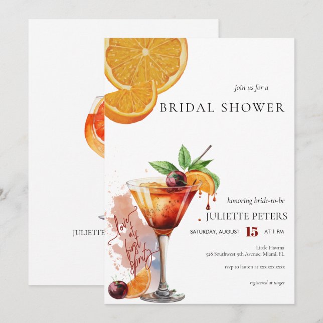 Invitation Brunch nuptial | Douche Couples (Devant / Derrière)