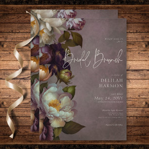 Invitation Brunch nuptial en Bourgogne foncée et crème