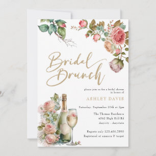 Invitation Brunch nuptial   Fête des mariées de bulles