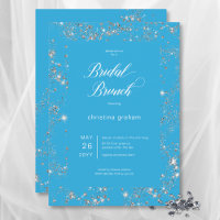 Brunch nuptial moderne en verre bleu diamant cadre