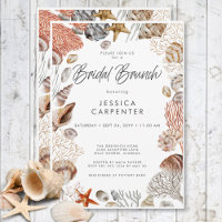 Brunch nuptial moderne Tropical Seashell Frame