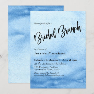 Invitation Brunch nuptial Ombre, couleur bleu clair