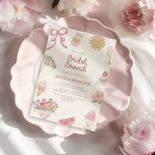 Invitation Brunch nuptial Preppy Pastel