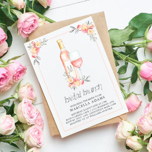 Invitation Brunch nuptial rosé