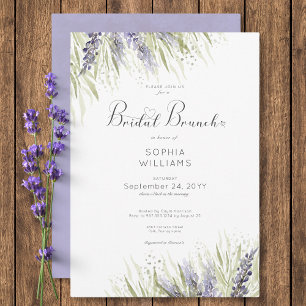 Invitation Brunch nuptial rustique Lavande et Sage