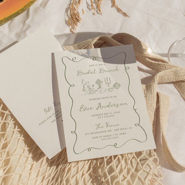 Invitation Brunch nuptial Sage-Main (Créateur téléchargé)