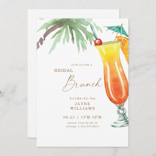 Invitation Brunch nuptial tropical coloré 