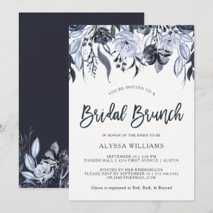 Invitation Brunch nuptiale d'aquarelle   moderne florale