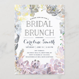 Invitation Brunch nuptiale des Succulents   de l'eau