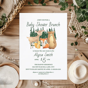Invitation Brunch pour Baby Shower avec des amis mignons de l
