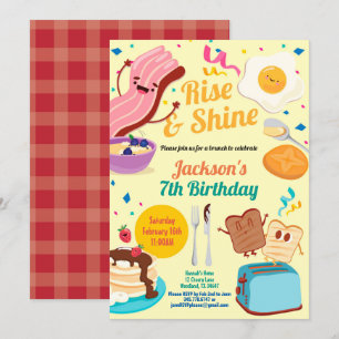Invitation brunch pour le petit déjeuner étincelan