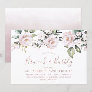 Invitation Brunch roux Rose poussiéreux et Fête des mariées b