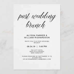 Invitation Brunch simple élégant de mariage de courrier de