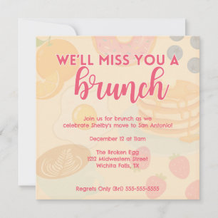 Invitation Brunch-Theme Sortir / Fête d'adieu