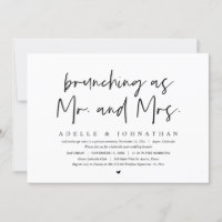 Brunching As M. et Mme, Mariage de poste Brunch