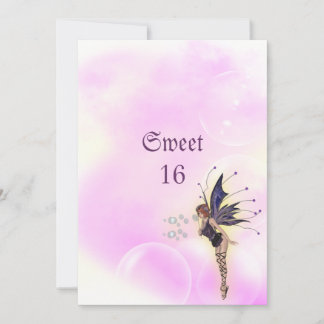 Invitation Bubble Fairy Imaginaire Sweet 16 Anniversaire