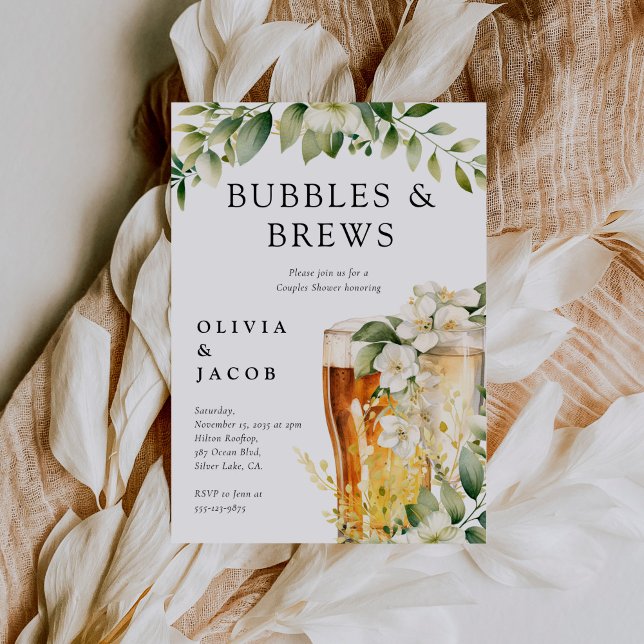 Invitation Bubbles and Brews Shower de Couple (Créateur téléchargé)